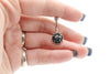 Belly Crystal - 14G 10mm CZ Belly Button Ring | Crystal Navel Piercing | Silver or Black Flower Body Jewelry - Amelie Owen