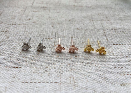 Bee Yourself - Tiny Bee Studs | Honey Bee Stud Earrings - Amelie Owen Collections